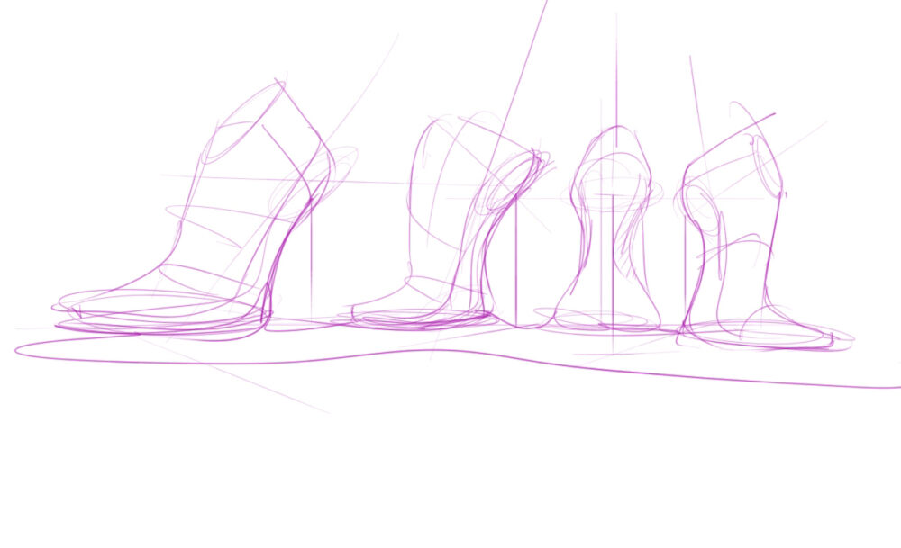 Shoe Design Sketches by Anna Vander Molen at Coroflot.com