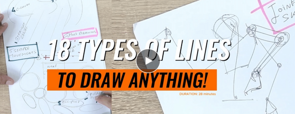 18 Indispensable ‘SKETCHING LINES TECHNIQUE’ To Draw Anything!