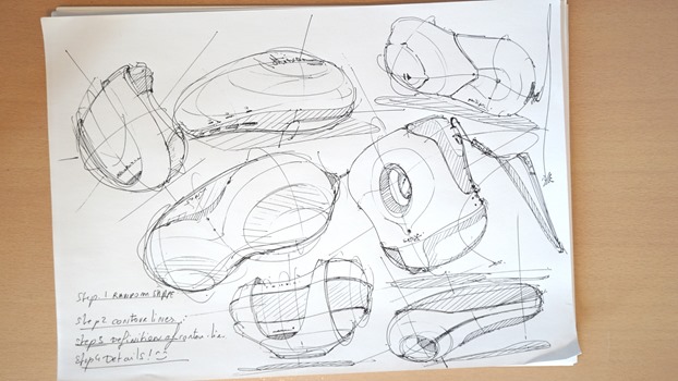 Draw product design - Random shapes - The Design Sketchbook