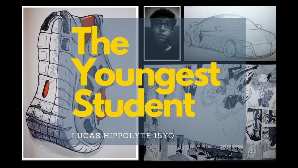 Lucas Hippolyte Youngest student of Sketch Like The Pros Design course