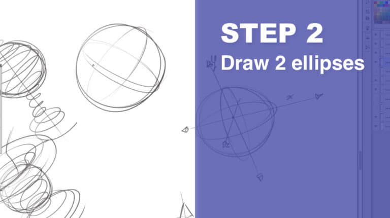 How to draw a sphere (with the XYZ axis) – ️THE DESIGN SKETCHBOOK