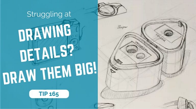 Struggling at drawing details? Draw them big! | Sketch from Amy Riches (UK)| TIP 165