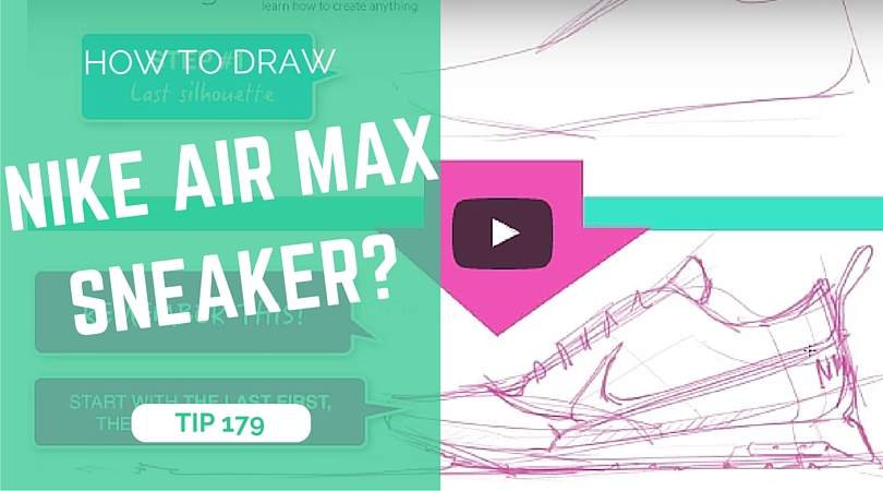 How to draw the Nike Air Max | The Sneaker 1 minute sketching tutorial Preview