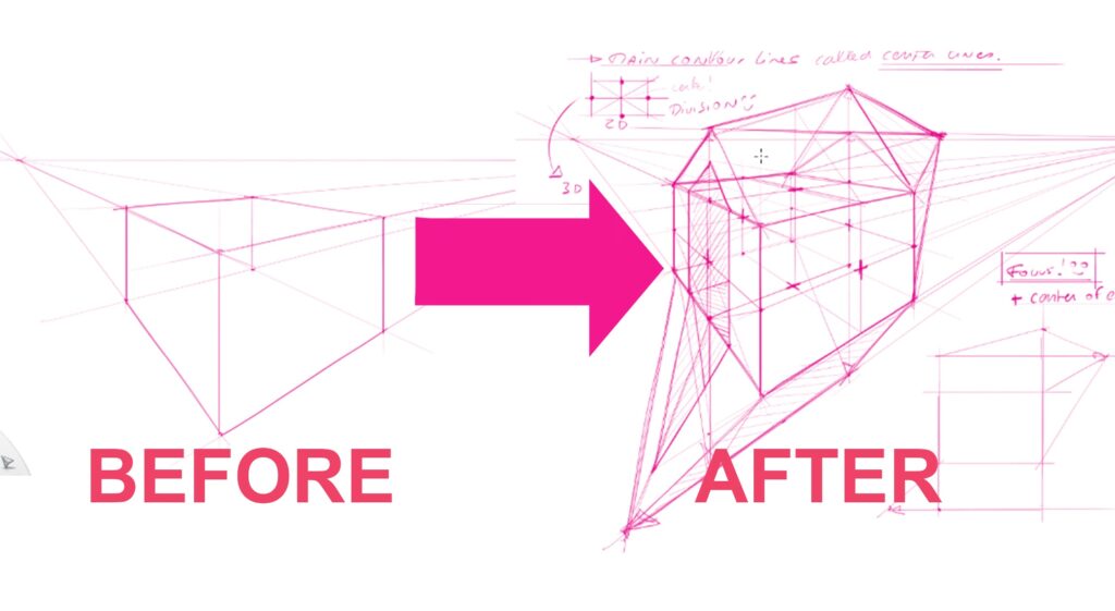 Learn how to draw in 3D with the move the dot technique