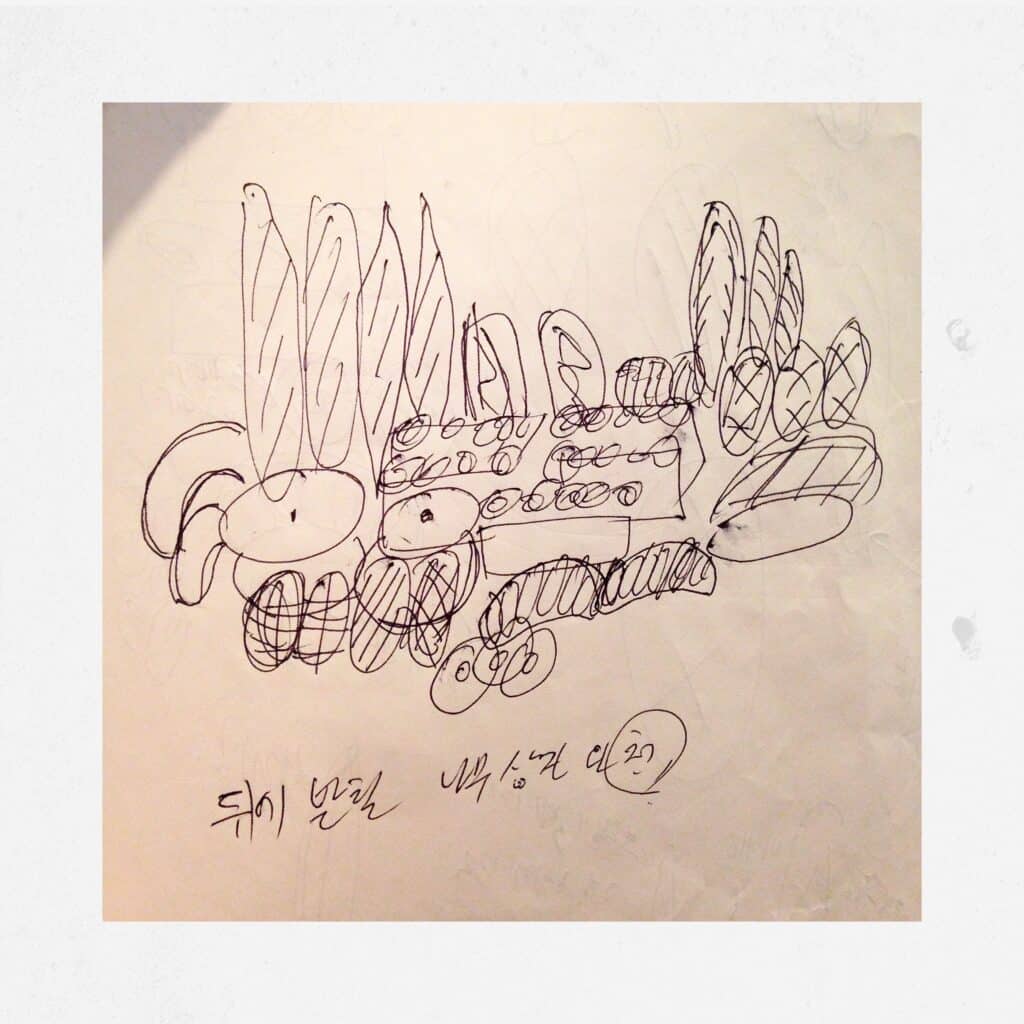 Bread drawing from Boulangerie Copain, Seoul, South Korea