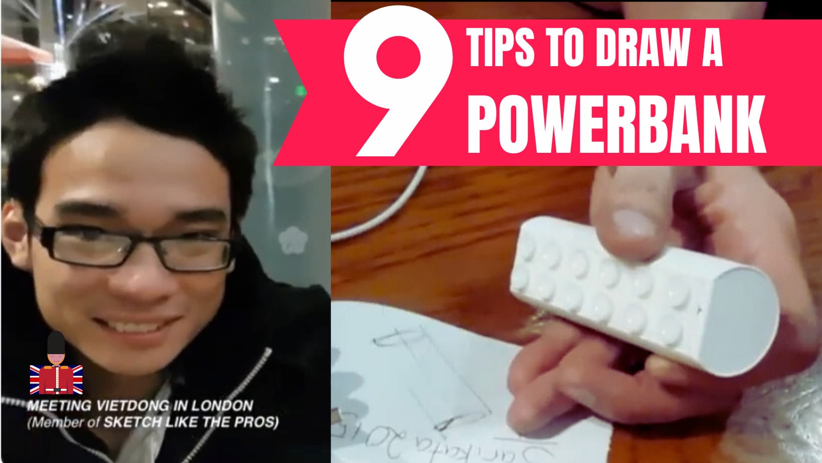 9 tips to draw a power bank using a cylinder base