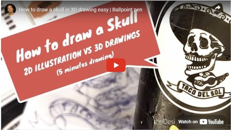 How to draw a skull easy