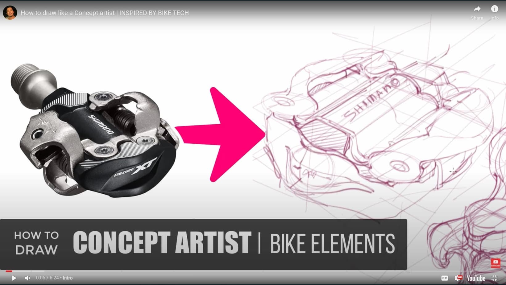 How to draw like a concept artist inspired by a bike