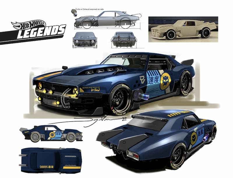 Hot Wheels Legend - Dwayne Vance design - 68-Custom-Camaro