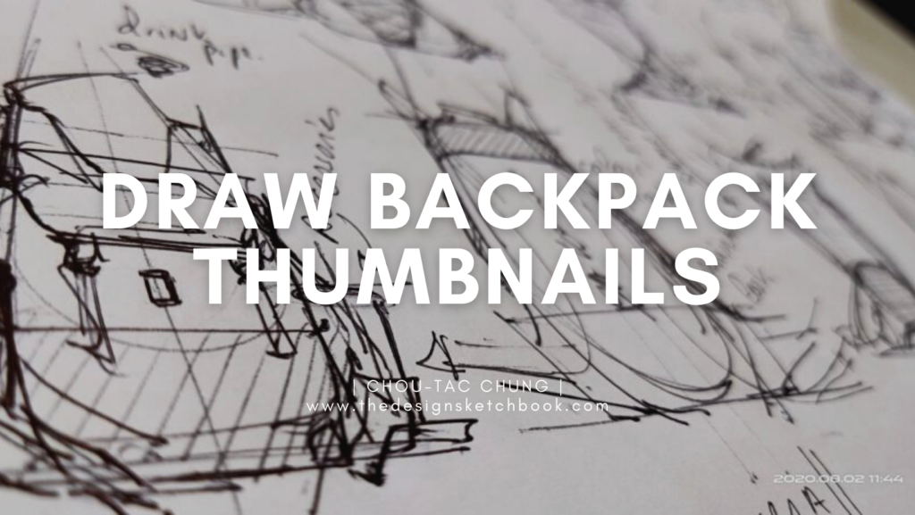 Backpack design concept Industrial design sketch Industrial design