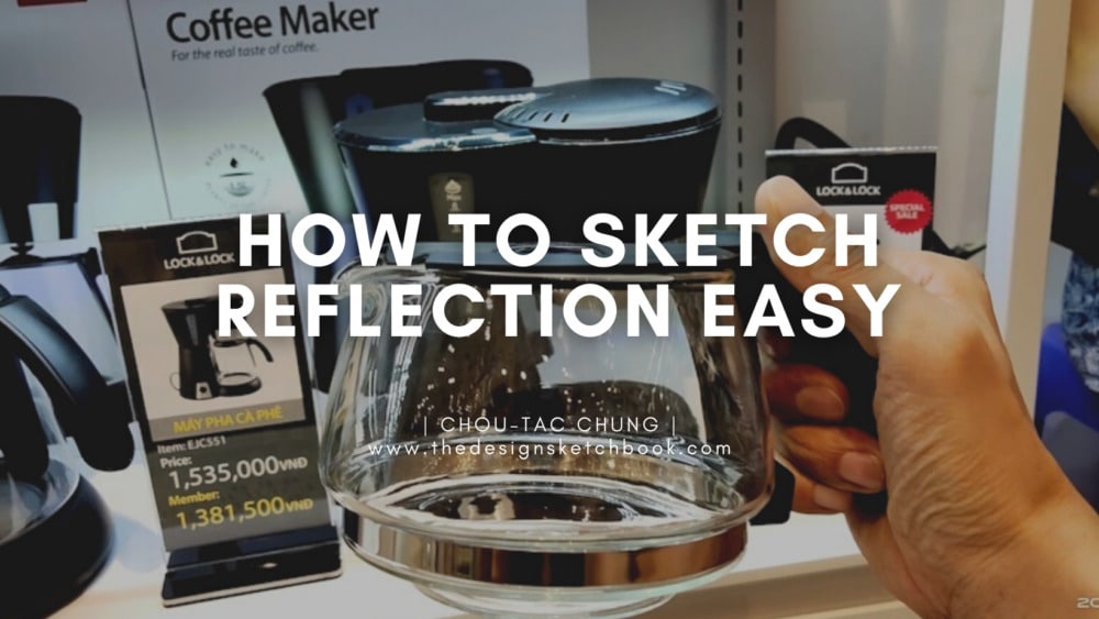 How to draw reflection on glass easy