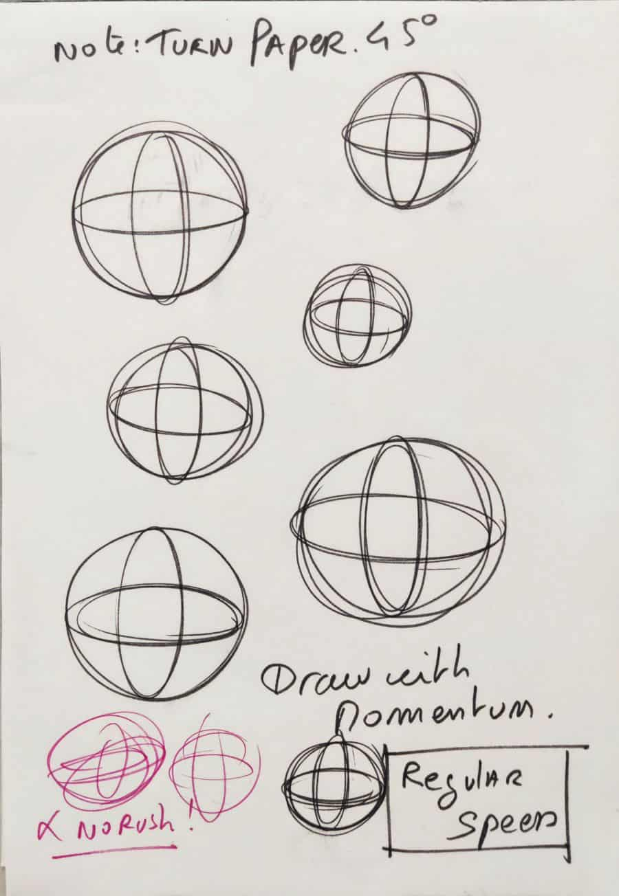 How to Draw a Sphere in 3 Seconds! (Product Designer Technique) – ️THE ...